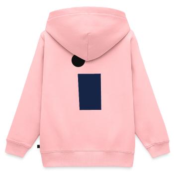 rectangle and circle - Kids Premium Organic Zip-up Hoodie - rose - Back - AI Model Kid Female (0cm)