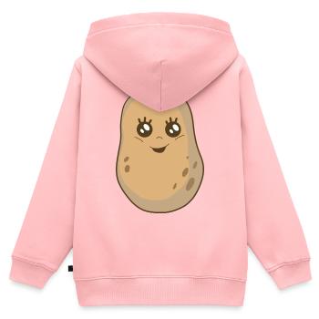 Kartoffel Gemüse Kawai Kartoffeln Speise - Kinder Premium Organic Zip Hoodie - Rosa - Hinten - AI Model Kid Female (0cm)
