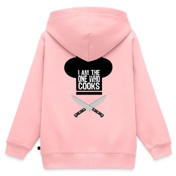 I Am The One Who Cooks - Kids Premium Organic Zip-up Hoodie - rose - Back - AI Model Kid Female (0cm)