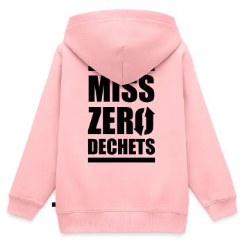 Miss Zero Waste - Kinder Premium Organic Zip Hoodie - Rosa - Hinten - AI Model Kid Female (0cm)