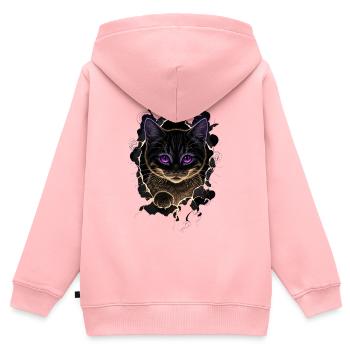 Katze Zerrissenes Tuch - Süßes Gothic  - Kinder Premium Organic Zip Hoodie - Rosa - Hinten - AI Model Kid Female (0cm)