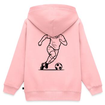 Fußball Spieler Schuss Torjäger Vektor - Kinder Premium Organic Zip Hoodie - Rosa - Hinten - AI Model Kid Female (0cm)