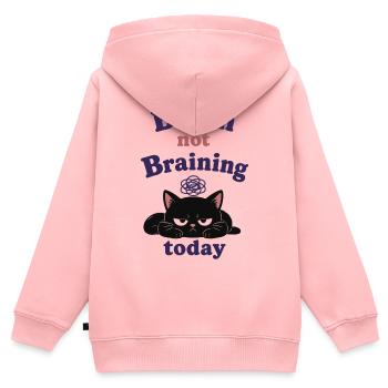 Brain Not Braining Today - Kids Premium Organic Zip-up Hoodie - rose - Back - AI Model Kid Female (0cm)