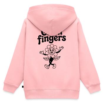 Gartenarbeit - Kinder Premium Organic Zip Hoodie - Rosa - Hinten - AI Model Kid Female (0cm)