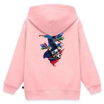 Haiti - Haiti - Flaggen - Kinder Premium Organic Zip Hoodie - Rosa - Hinten - AI Model Kid Female (0cm)