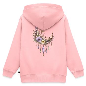 Mondblumen Kristallhänger - Kinder Premium Organic Zip Hoodie - Rosa - Hinten - AI Model Kid Female (0cm)