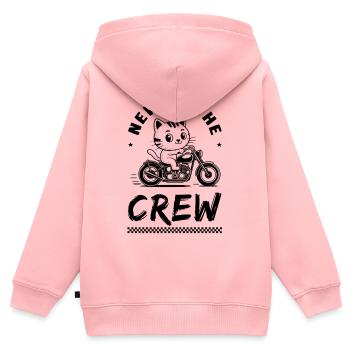 Zukünftiger Radfahrer – Baby-Fahrer wie der Vater - Kinder Premium Organic Zip Hoodie - Rosa - Hinten - AI Model Kid Female (0cm)