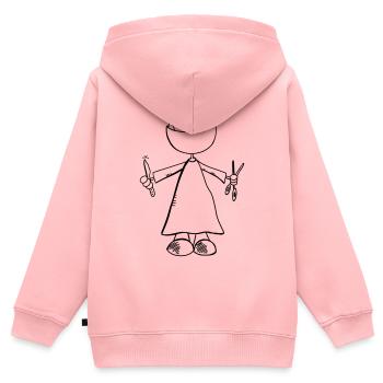 Chirurg Comicfigur - Arzt - Chirurgie - OP - Team - Kinder Premium Organic Zip Hoodie - Rosa - Hinten - AI Model Kid Female (0cm)
