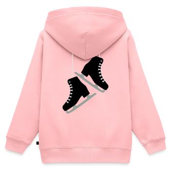 Schlittschuhe - Kinder Premium Organic Zip Hoodie - Rosa - Hinten - AI Model Kid Female (0cm)