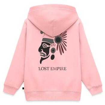 Empire perdu - Sweat Premium à capuche zippé enfant bio - rose - Dos - AI Model Kid Female (0cm)