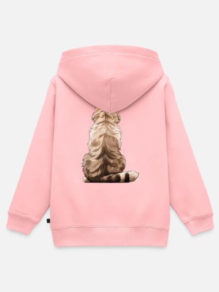 Singapura - Kinder Premium Organic Zip Hoodie - Rosa