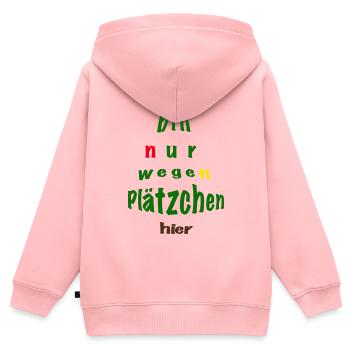 I'm only here for cookies - Kids Premium Organic Zip-up Hoodie - rose - Back - AI Model Kid Female (0cm)