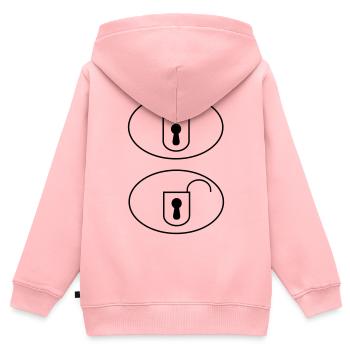 Car Remote Control Buttons - Kids Premium Organic Zip-up Hoodie - rose - Back - AI Model Kid Female (0cm)