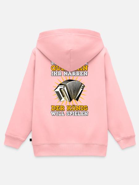 Quetschn - Der König will spielen! - Kinder Premium Organic Zip Hoodie - Rosa