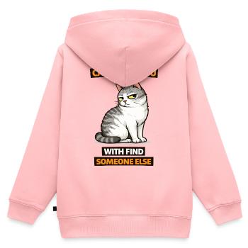 Chatte Maugrey aide à trouver quelqu’un d’autre - Sweat Premium à capuche zippé enfant bio - rose - Dos - AI Model Kid Female (0cm)