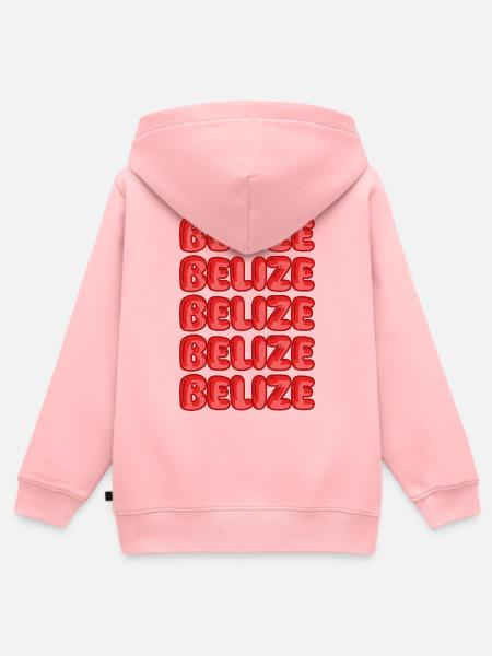 Belize - Kinder Premium Organic Zip Hoodie - Rosa
