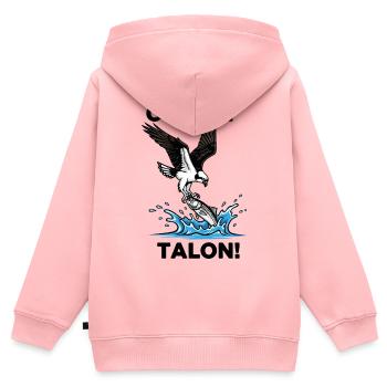 Fischadler-See-Fersen-Schwarzer Fischadler - Kinder Premium Organic Zip Hoodie - Rosa - Hinten - AI Model Kid Female (0cm)