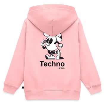 Pilz-Panache-Cartoon-Maskottchen - Kinder Premium Organic Zip Hoodie - Rosa - Hinten - AI Model Kid Female (0cm)