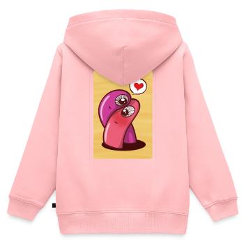 Hug from Enamora@s - Kids Premium Organic Zip-up Hoodie - rose - Back - AI Model Kid Female (0cm)