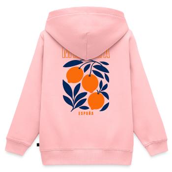 Malaga Spanien Orangen  - Kinder Premium Organic Zip Hoodie - Rosa - Hinten - AI Model Kid Female (0cm)
