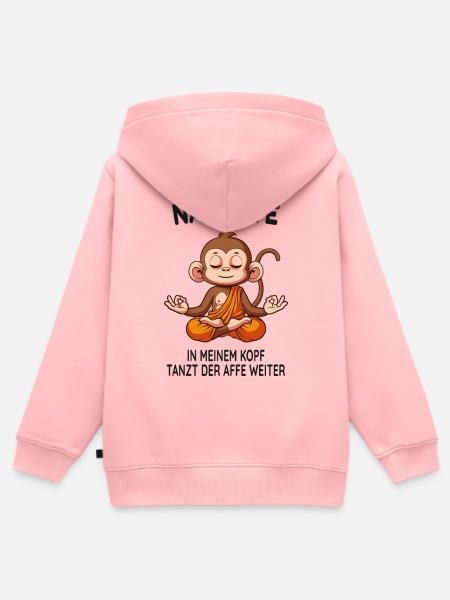 Namasté – Der Affe tanzt im Kopf - Kinder Premium Organic Zip Hoodie - Rosa