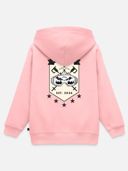 Summit Seeker Skiabzeichen - Kinder Premium Organic Zip Hoodie - Rosa