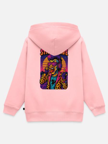 synthwave - Kinder Premium Organic Zip Hoodie - Rosa