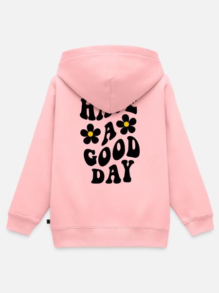 Have Good Day - Kinder Premium Organic Zip Hoodie - Rosa