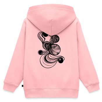 CIRCLES - Kids Premium Organic Zip-up Hoodie - rose - Back - AI Model Kid Female (0cm)
