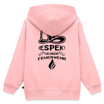 Feuerwehr Respekt Geschenk - Kinder Premium Organic Zip Hoodie - Rosa - Hinten - AI Model Kid Female (0cm)