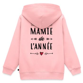 Großmütter / Oma / Mami / Großmutter / Mamy - Kinder Premium Organic Zip Hoodie - Rosa - Hinten - AI Model Kid Female (0cm)