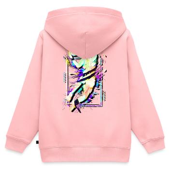 Joueur de basket-ball - Joueur de basket-ball - Slamdunk - Sweat Premium à capuche zippé enfant bio - rose - Dos - AI Model Kid Female (0cm)