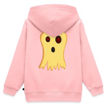 cheese ghost halloween - Kids Premium Organic Zip-up Hoodie - rose - Back - AI Model Kid Female (0cm)