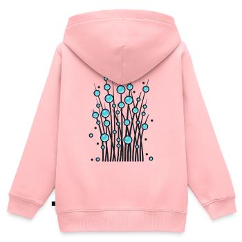 Structure lumineuse des balles - Sweat Premium à capuche zippé enfant bio - rose - Dos - AI Model Kid Female (0cm)
