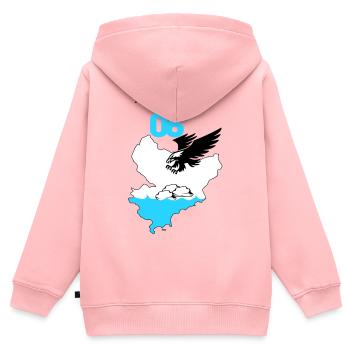 Alpes Maritimes - Sweat Premium à capuche zippé enfant bio - rose - Dos - AI Model Kid Female (0cm)