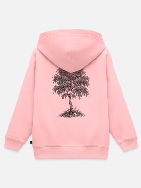 Birke - Kinder Premium Organic Zip Hoodie - Rosa