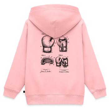 Boxhandschuhe Patentblaupause - Kinder Premium Organic Zip Hoodie - Rosa - Hinten - AI Model Kid Female (0cm)