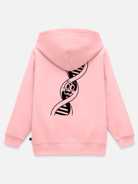 DNA - Kinder Premium Organic Zip Hoodie - Rosa