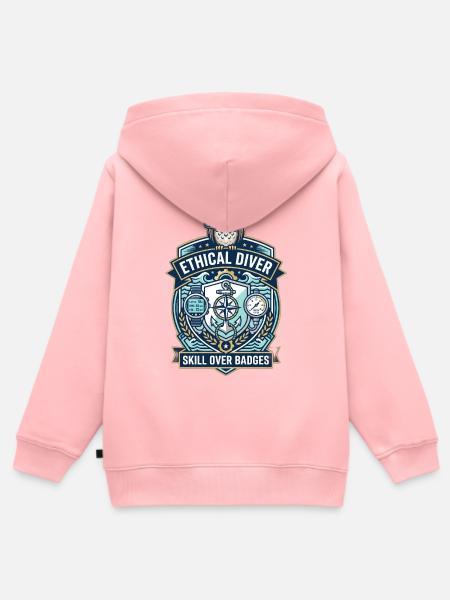 Nitrox: Tauche tiefer ein - Kinder Premium Organic Zip Hoodie - Rosa