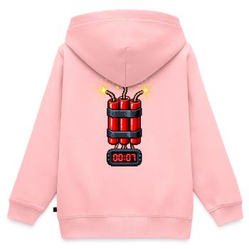 Dynamit - Kinder Premium Organic Zip Hoodie - Rosa - Hinten - AI Model Kid Female (0cm)