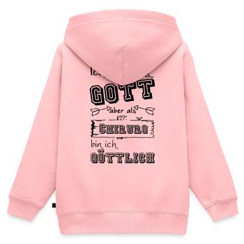 Göttlicher Chirurg Geschenk - Kinder Premium Organic Zip Hoodie - Rosa - Hinten - AI Model Kid Female (0cm)