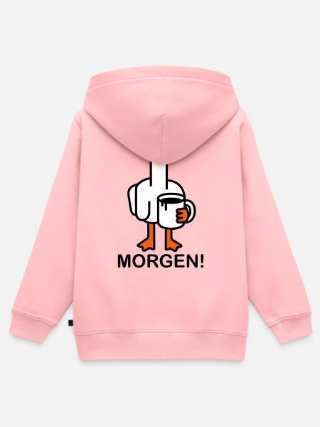 Guten Morgen! - Kinder Premium Organic Zip Hoodie - Rosa