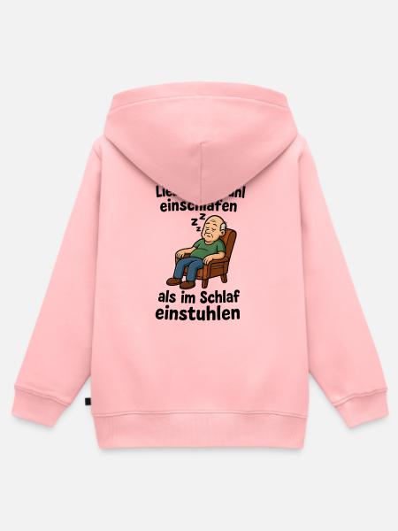 Stuhl einschlafen einstuhlen - Kinder Premium Organic Zip Hoodie - Rosa