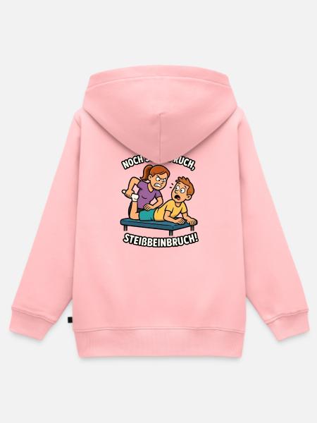 Humorvoller Physio-Spruch - Kinder Premium Organic Zip Hoodie - Rosa