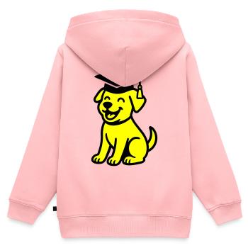 Bachelor Dog / Diploma Dog - Kids Premium Organic Zip-up Hoodie - rose - Back - AI Model Kid Female (0cm)