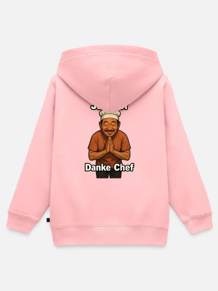 Ja Chef Danke Chef Dankbarer Koch - Kinder Premium Organic Zip Hoodie - Rosa