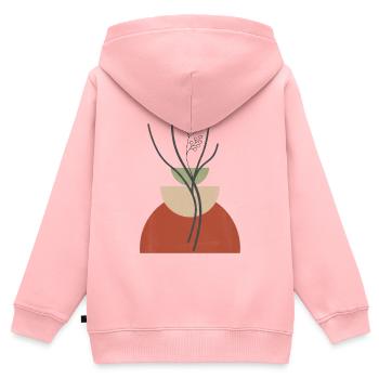 Geometric Plant Vase - Kids Premium Organic Zip-up Hoodie - rose - Back - AI Model Kid Female (0cm)