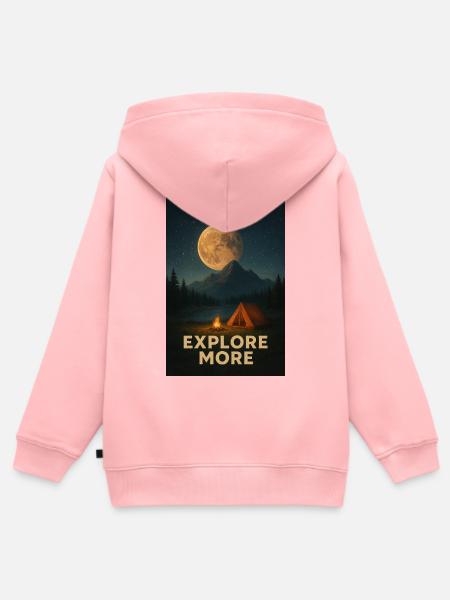 Moonlit Camp Mehr erkunden - Kinder Premium Organic Zip Hoodie - Rosa