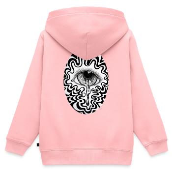 Eye - Kids Premium Organic Zip-up Hoodie - rose - Back - AI Model Kid Female (0cm)