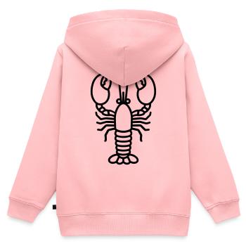 Hummer - Kinder Premium Organic Zip Hoodie - Rosa - Hinten - AI Model Kid Female (0cm)